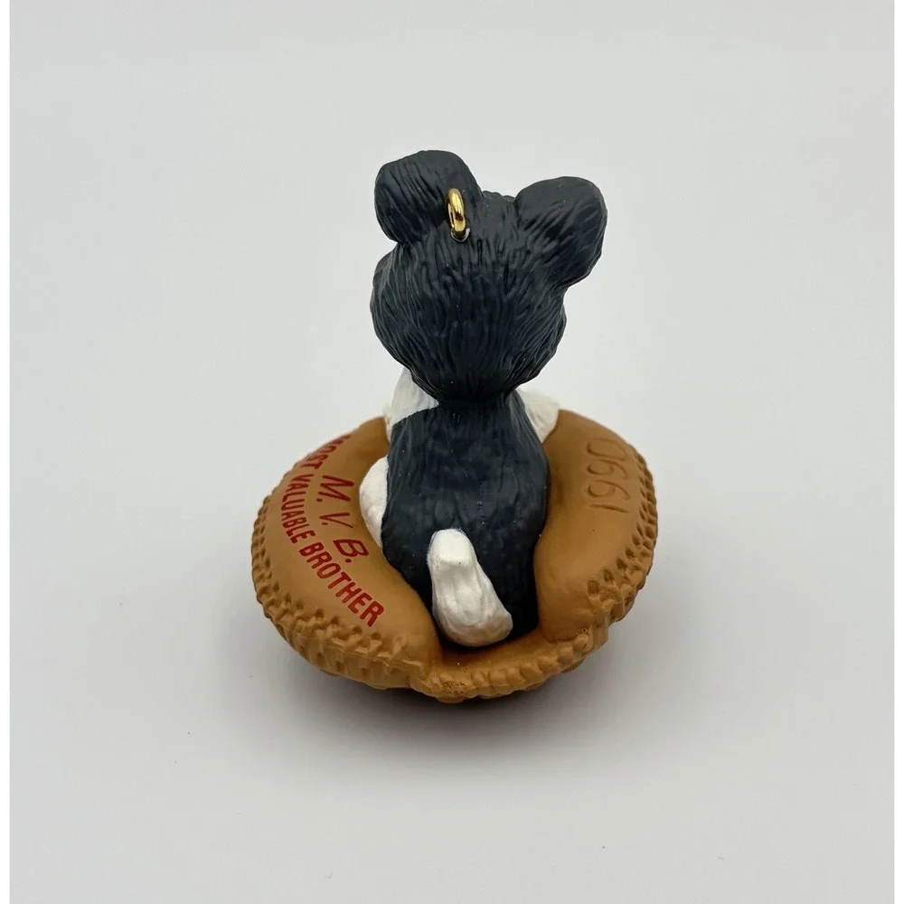 1990 Hallmark Keepsake Ornament Brother Dog Puppy Most Valuable Brother Vintage